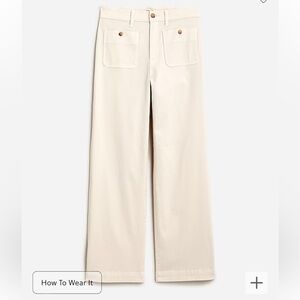 Jcrew Sailor slim wide-leg chino pant